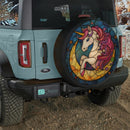 Unicorn Moon Stained Glass Jeep Car Spare Tire Cover