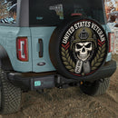 United States Veteran Skull Car Spare Tire Cover