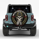 United States Veteran Skull Car Spare Tire Cover