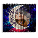 Up Couple Love You To The Moon Galaxy Window Curtain