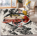 Usagi x Rei Sailor Moon Japan Ink Style Rectangular Area Rug