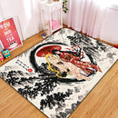 Usagi x Rei Sailor Moon Japan Ink Style Rectangular Area Rug