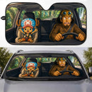 Usopp And Tony Tony Chopper From One Piece Custom Car Windshield Sunshades