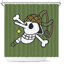 Usopp’s Jolly Roger One Piece Anime Shower Curtain