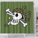 Usopp’s Jolly Roger One Piece Anime Shower Curtain