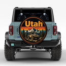 Retro Utah Jeep Sunset Car Spare Tire Cover