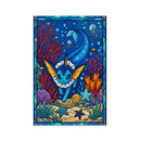Vaporeon Pokemon Stained Glass Jigsaw Puzzle