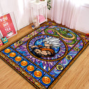 Goku Ultra Instinct Stained Glass Carpet Rectangular Area Rug