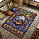 Goku Ultra Instinct Stained Glass Carpet Rectangular Area Rug