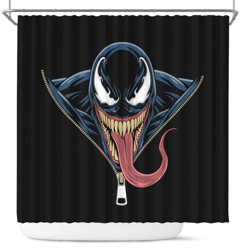 Venom Zipper Shower Curtain