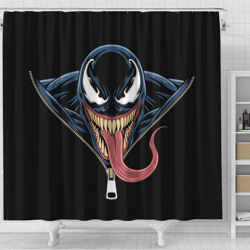 Venom Zipper Shower Curtain