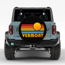 Sunset Retro Vermont Car Spare Tire Cover