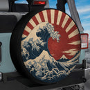 Vintage Kanagawa Wave Car Spare Tire Cover