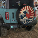 Vintage Kanagawa Wave Car Spare Tire Cover