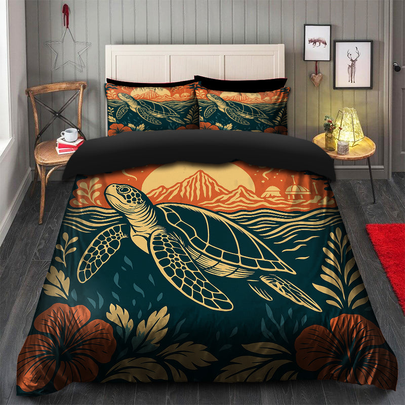 Voyage Of The Cosmic Sea Turtle Bedding Set