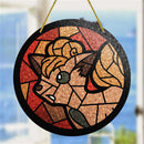 Vulpix Pokemon Round Stained Glass Suncatcher