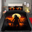 Native Spirit Sunset Warrior Silhouette Bedding Set