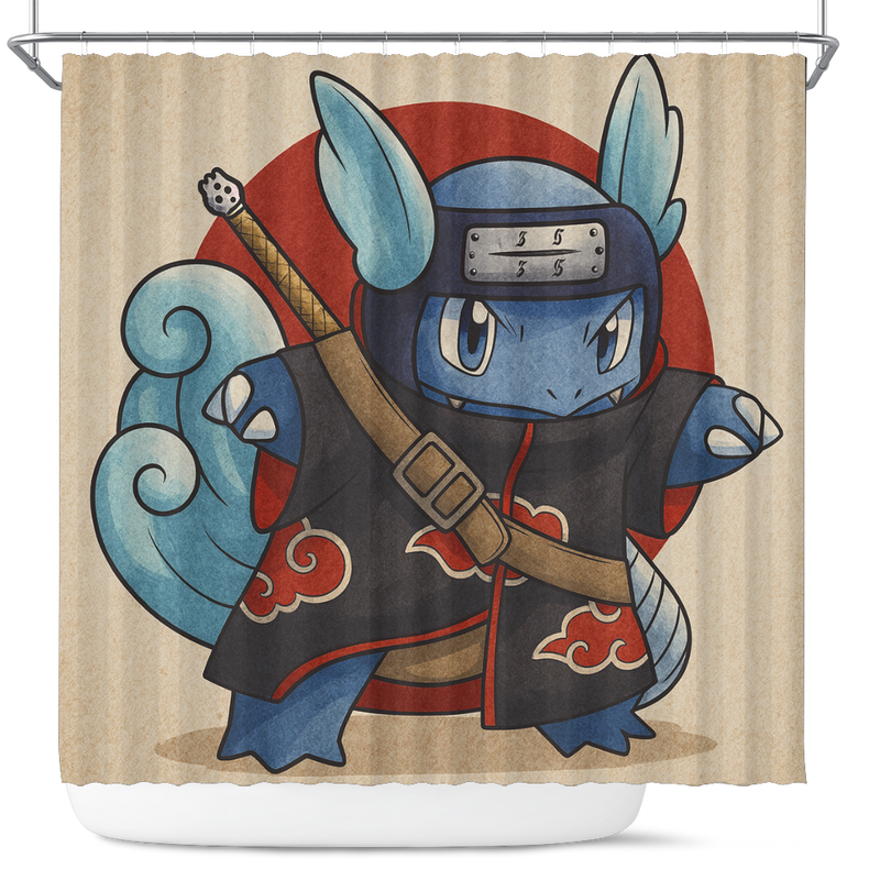 Wartortle X Akatsuki Shower Curtain