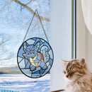 Wartortle Pokemon Round Stained Glass Suncatcher