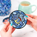 Wartortle Pokemon Stained Glass Decor Coaster - Gift Idea