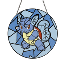 Wartortle Pokemon Round Stained Glass Suncatcher