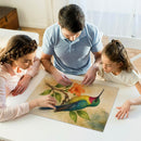 Watercolor Hummingbird Floral Jigsaw Puzzle