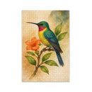Watercolor Hummingbird Floral Jigsaw Puzzle