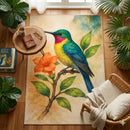 Watercolor Birds Rectangular Area Rug
