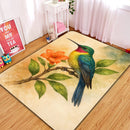 Watercolor Birds Rectangular Area Rug