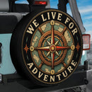 We Live For Adventure Car Spare Tire Cover