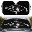 Wednesday Peeking Zip Custom Car Windshield Sunshades