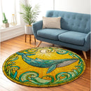 Whale Stained Glass Round Rug