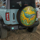 Blue Whale Stained Glass Jeep Car Spare Tire Cover