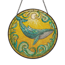 Blue Whale Stained Glass Suncatcher
