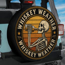 Whiskey Weather Skull Car Spare Tire Cover
