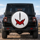 White Dino Thunder Power Ranger Face Car Spare Tire Cover