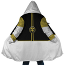 White Ranger Mighty Morphin Power Rangers Hooded Fleece Cloak Coat