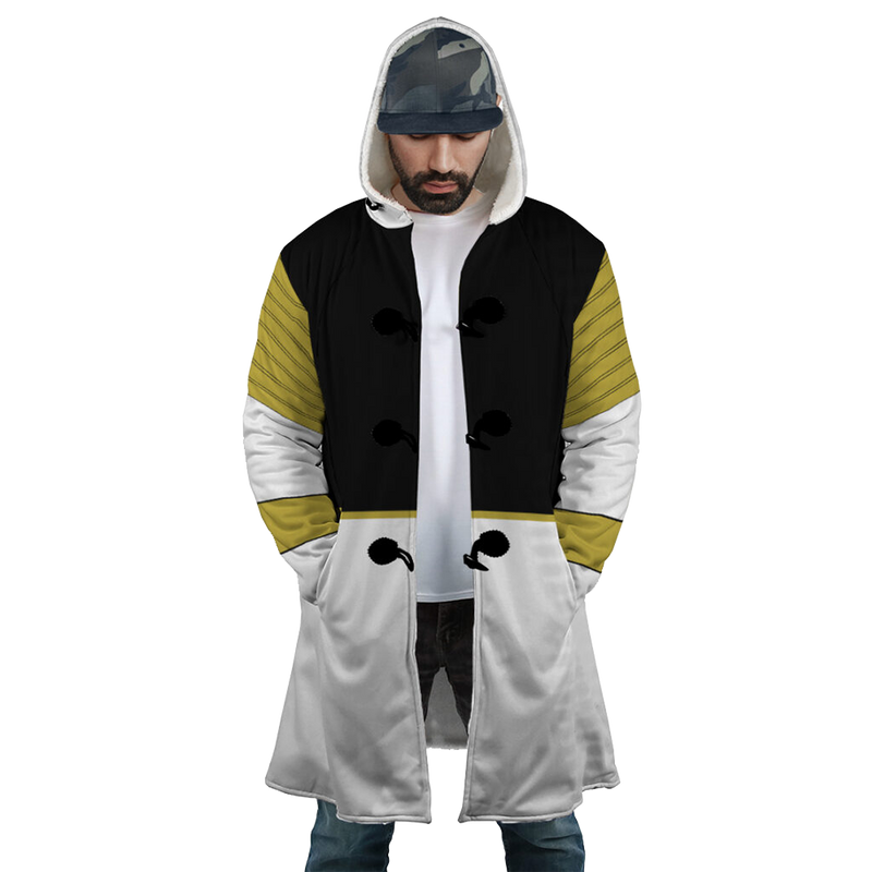 White Ranger Mighty Morphin Power Rangers Hooded Fleece Cloak Coat