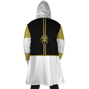 White Ranger Mighty Morphin Power Rangers Hooded Fleece Cloak Coat