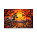 Zebra Sunset Painting Jigsaw Puzzle