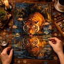 Midnight Tiger Reflection Jigsaw Puzzle