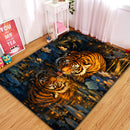 Wild Tiger Drinking Water Rectangular Area Rug