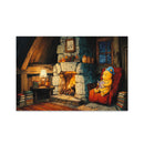 Winnie The Pooh Reading In Warm Cozy House Jigsaw Puzzle