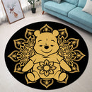Winnie The Pooh Yoga Meditation Round Rug