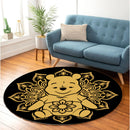 Winnie The Pooh Yoga Meditation Round Rug