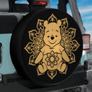 Mandala Meditating  Winnie The Pooh Yoga Jeep Car Spare Tire Cover