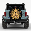 Mandala Meditating  Winnie The Pooh Yoga Jeep Car Spare Tire Cover