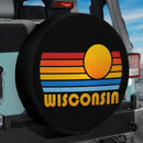 Sunset Retro Wisconsin Car Spare Tire Cover