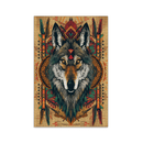 Wolf Hippie Aztec Jigsaw Puzzle