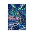 Aurora Wolf Stained Glass Jigsaw Puzzle
